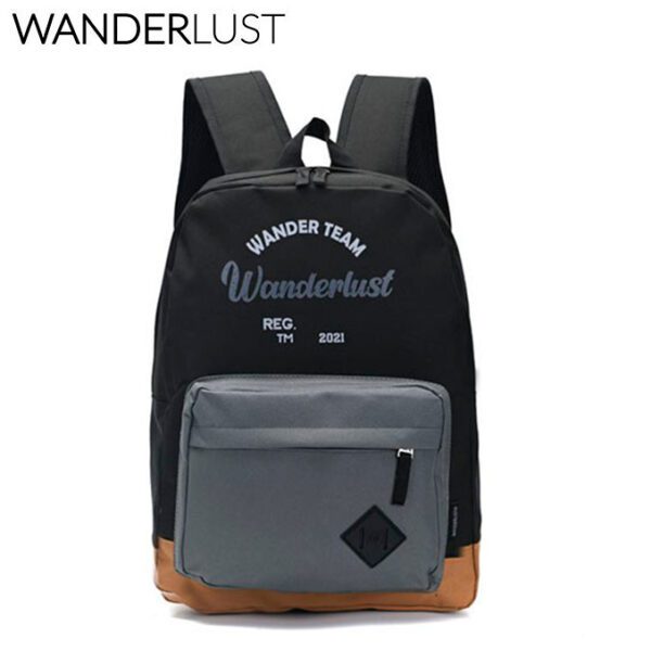 Mochila Team Original Con Bolsillo Color Gris Y Detalles 16"