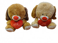 PERRO CON CORAZON, 2 COLORES , 12.5"
