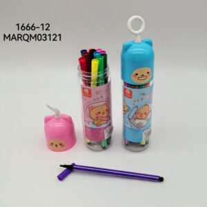 MARCADOR FIBRA 12COLORES 1666-12-160