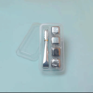 CUBOS ACERO  X 4 + PINZA EN CAJA