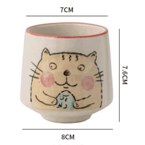 VASO CERAMICA GATO Y PEZ