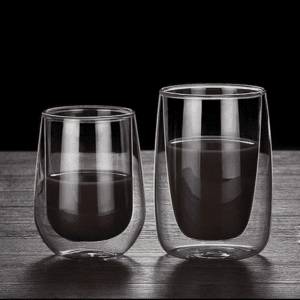 VASO VIDRIO DOBLE FORMA GOTA 350ML