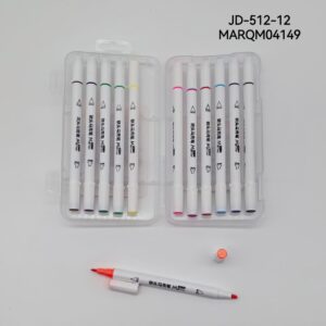 MARCADORES DOBLE PUNTA 12COLORES JD-512-12-144