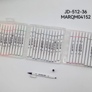 MARCADORES DOBLE PUNTA 36COLORES JD-512-36-48