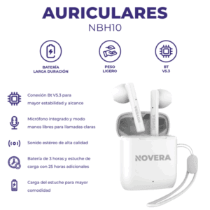 AURICULAR INALAMBRICO NBH10-B/N