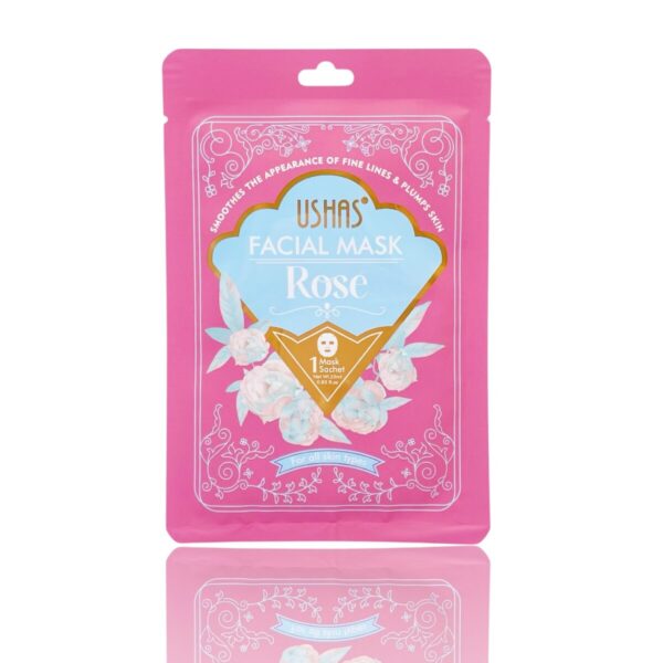 USHAS MASCARILLA FACIAL ROSE X12PCS HA454