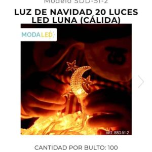 LUZ LED NAVIDAD 20 LUCES SDD-51-2-100