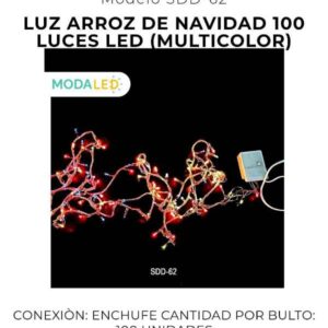 LUZ ARROZ NAVIDAD 100 LUCES SDD-62-100