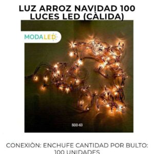 LUZ ARROZ NAVIDAD 100 LUCES SDD-63-100