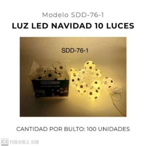LUZ LED NAVIDAD 10 LUCES SDD-76-1-100