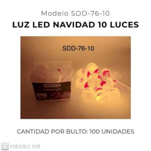 LUZ LED NAVIDAD 10 LUCES SDD-76-10-100