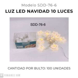 LUZ LED NAVIDAD 10 LUCES SDD-76-6-100