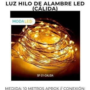 LUZ ALAMBRE 100 LUSES USB SF-21-CALIDA