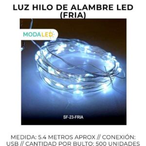 LUZ LED HILO ALAMBRE 50 LUSES SF-23-FRIA-500