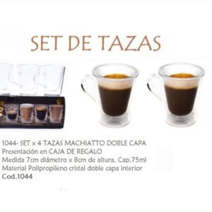 SET TAZAS X4 MACCHIATO DUZZI C1044