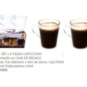 SET TAZAS X4 CAPUCCINO DUZZI C1045