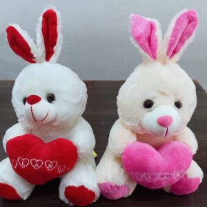 Conejo con corazón 20cm