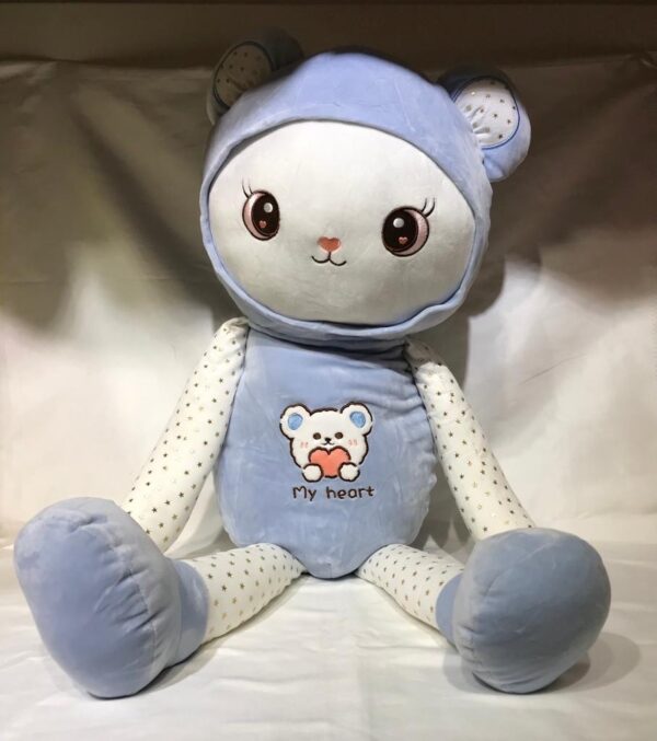 Oso pata larga celeste 80cm