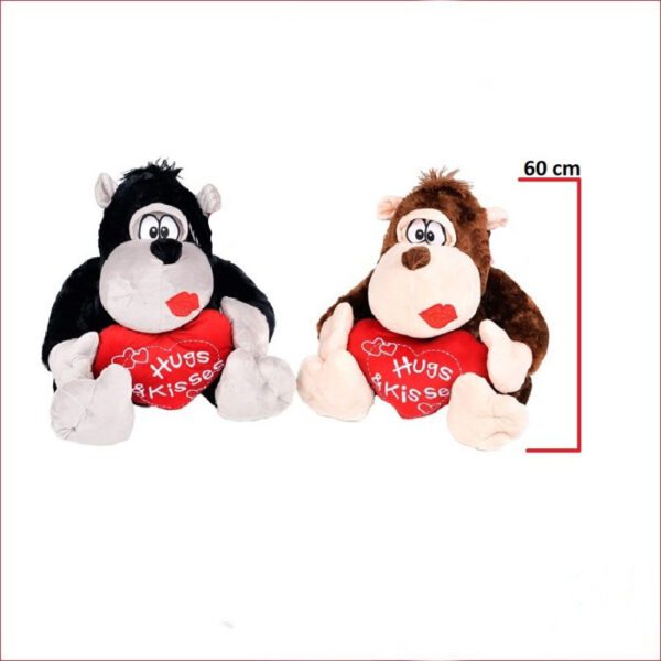 MONOS SENTADOS C/ COARZÓN 2 COLORES 60 CM -