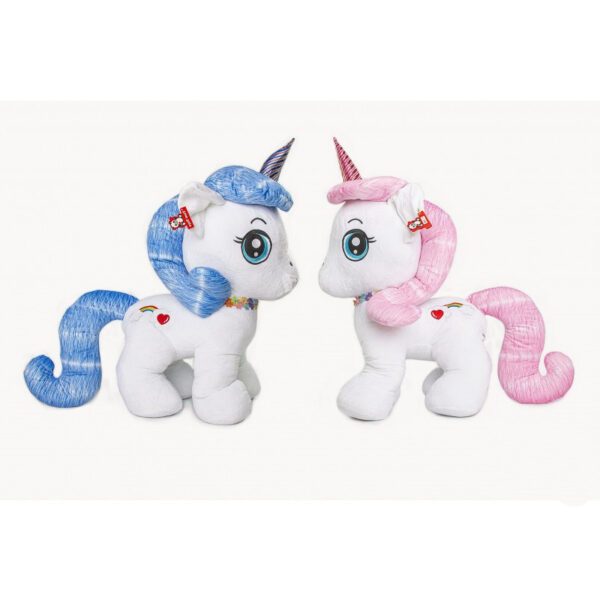 UNICORNIO COLLAR DE FLORES ROSA 80 CM