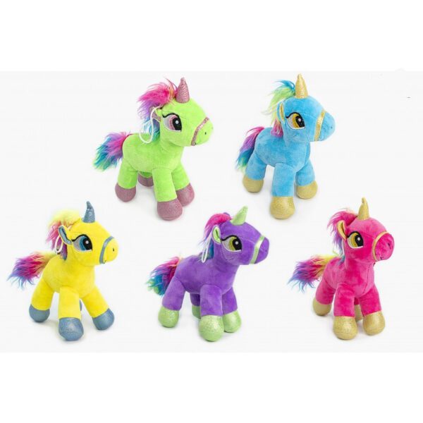 UNICORNIO PARADO 5 COLORES 20 CM