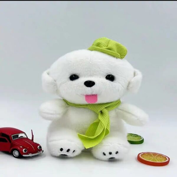 Perro c/gorro.bufanta 20cm