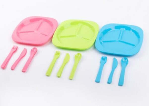 JUEGO PLATOS CON CUBIERTO 2817-150