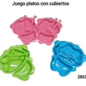 JUEGO PLATOS CON CUBIERTO 2863-120