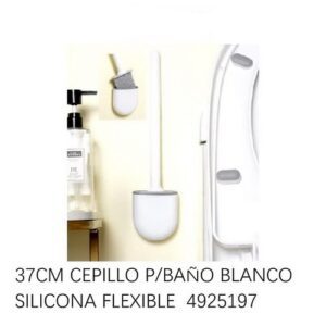 37CM CEPILLO P/BANO BLANCO SILICONA 4925197