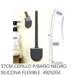 37CM CEPILLO P/BANO NEGRO SILICONA 4925204