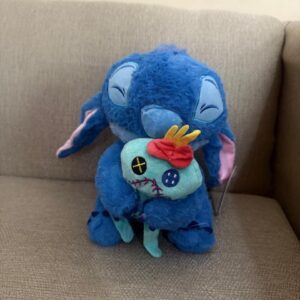 STITCH  AZUL CON TRAPO DE 18 A 20 CM!