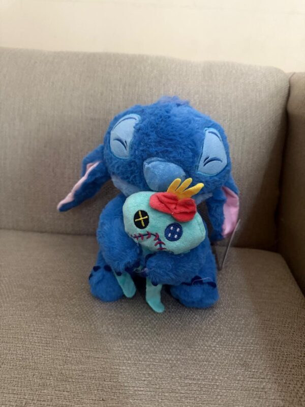 STITCH  AZUL CON TRAPO DE 18 A 20 CM!