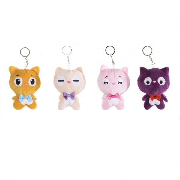 LLAVERO GATITO 4 COLORES 14 CM -