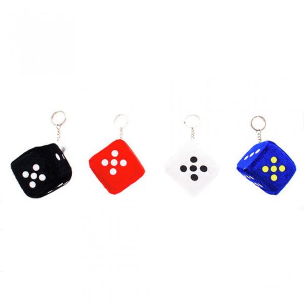 LLAVERO DADO 4 COLORES 6 CM X 6 CM -