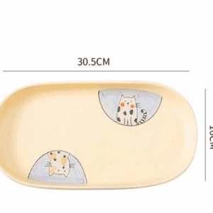 PLATO RECTANGULO 12 GATO PAREJA"
