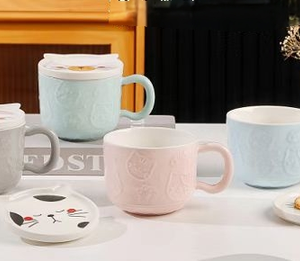 MT09968 TAZA TAZON CERAMICA GATO