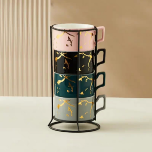 MT09935 TAZA CERAMICA X 4 APILABLE