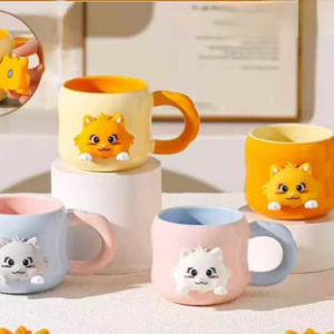 AA0010 TAZA CERAMICA GATO CON IMAN