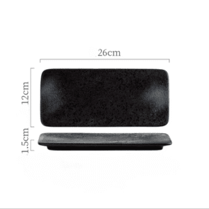 PLATO SUSHI CERAMICA 10 NEGRO"