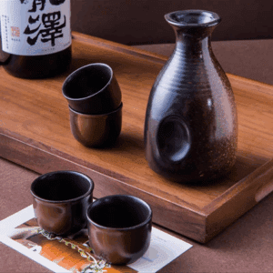 BOTELLA DE SAKE CERAMICA 300ML NEGRO