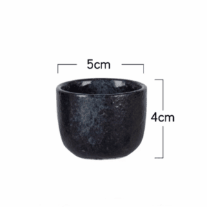 VASO DE SAKE CERAMICA 35ML NEGRO