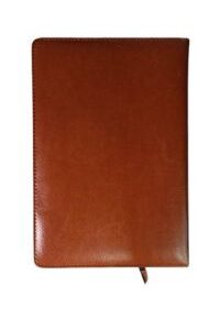 CUADERNO RAYADO CUERO SIMIL A5 MARRON 7714 (A50010)