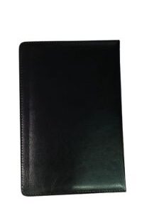 CUADERNO RAYADO CUERO SIMIL A5 NEGRO 7738 (A50012)