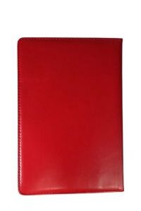 CUADERNO RAYADO CUERO SIMIL A5 ROJO 7745 (A50013)