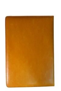 CUADERNO RAYADO CUERO SIMIL A5 NARANJA 7752 (A50014)
