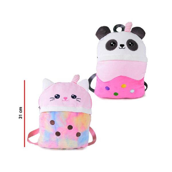 MOCHILA GATO Y PANDA