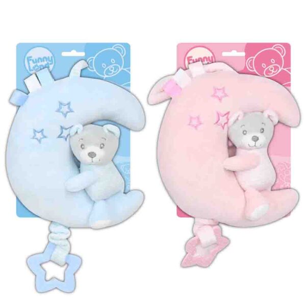 Cunero Musical De Plush Oso Rosa/Celeste