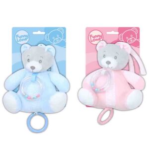 Cunero Musical De Plush Oso Rosa/Celeste