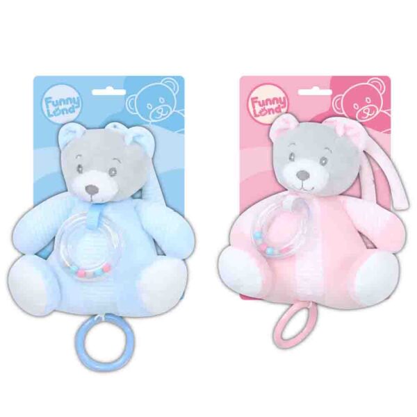 Cunero Musical De Plush Oso Rosa/Celeste