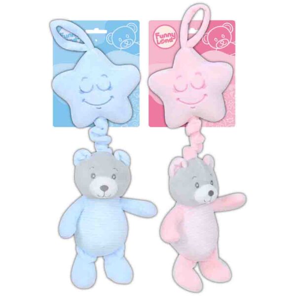 Cunero Musical De Plush Oso Rosa/Celeste